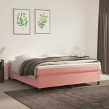 Vidaxl boxspring bed fluweel roze 160x200 cm