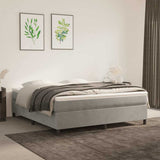Vidaxl boxspring bed 180x200 cm fluweel lichtgrijs