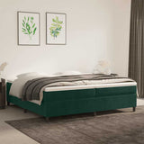 Vidaxl boxspring bed 200x200 cm fluweel donkergroen