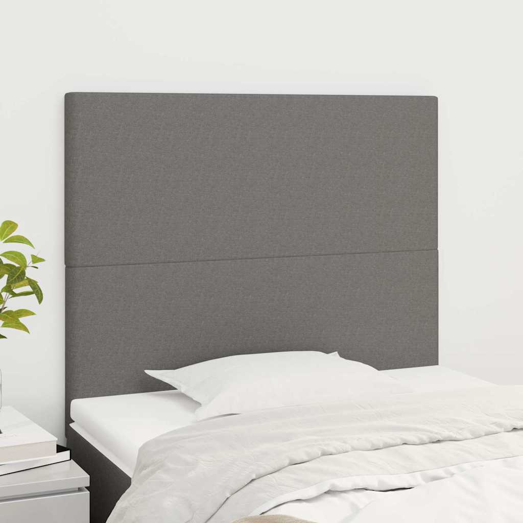 Vidaxl hoofdbord donkergrijs 80x5x118 128 cm stof