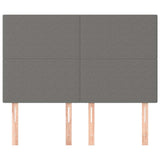 Vidaxl hoofdbord donkergrijs 144x5x118 128 cm stof