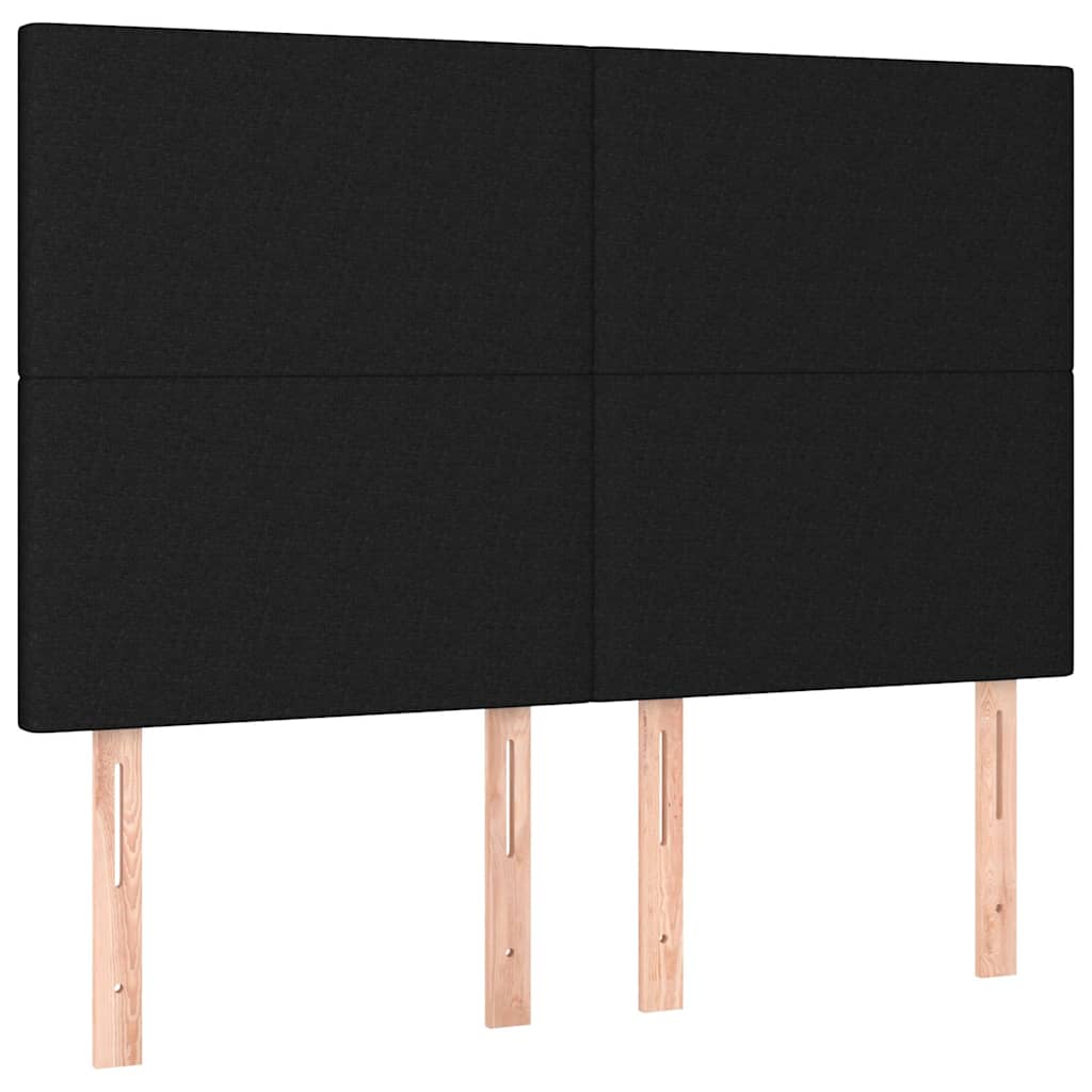 Vidaxl hoofdbord zwart 144x5x118 128 cm stof