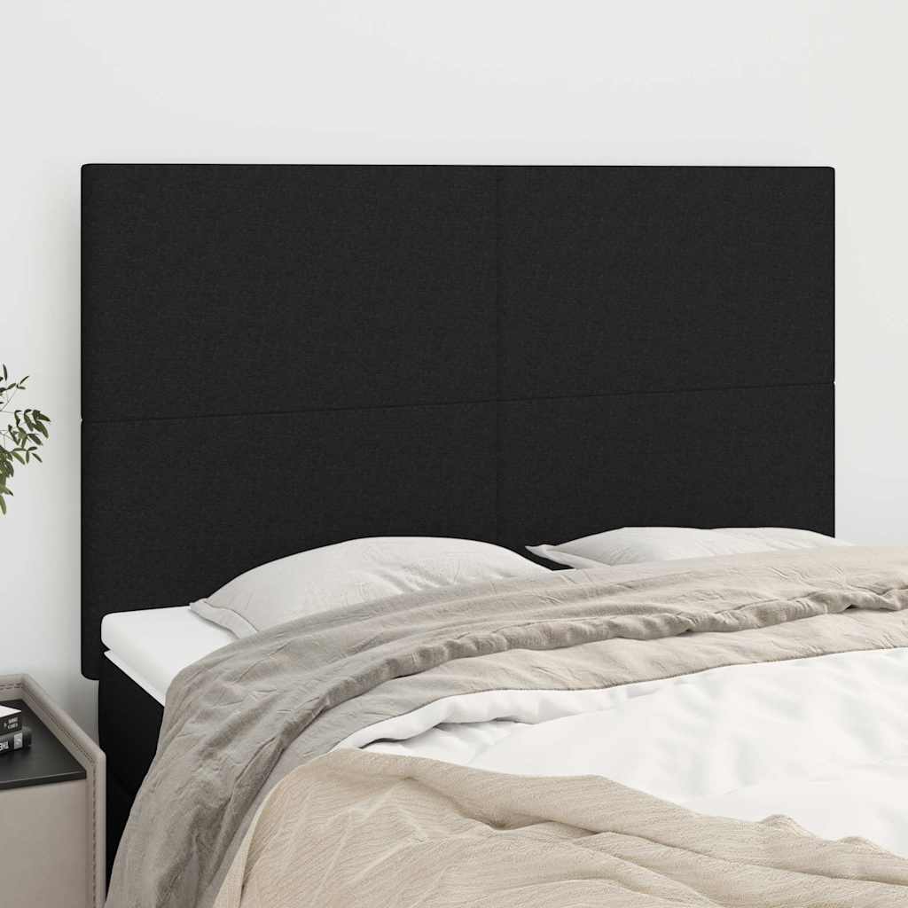 Vidaxl hoofdbord zwart 144x5x118 128 cm stof
