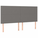 Vidaxl hoofdbord donkergrijs 160x5x118 128 cm stof