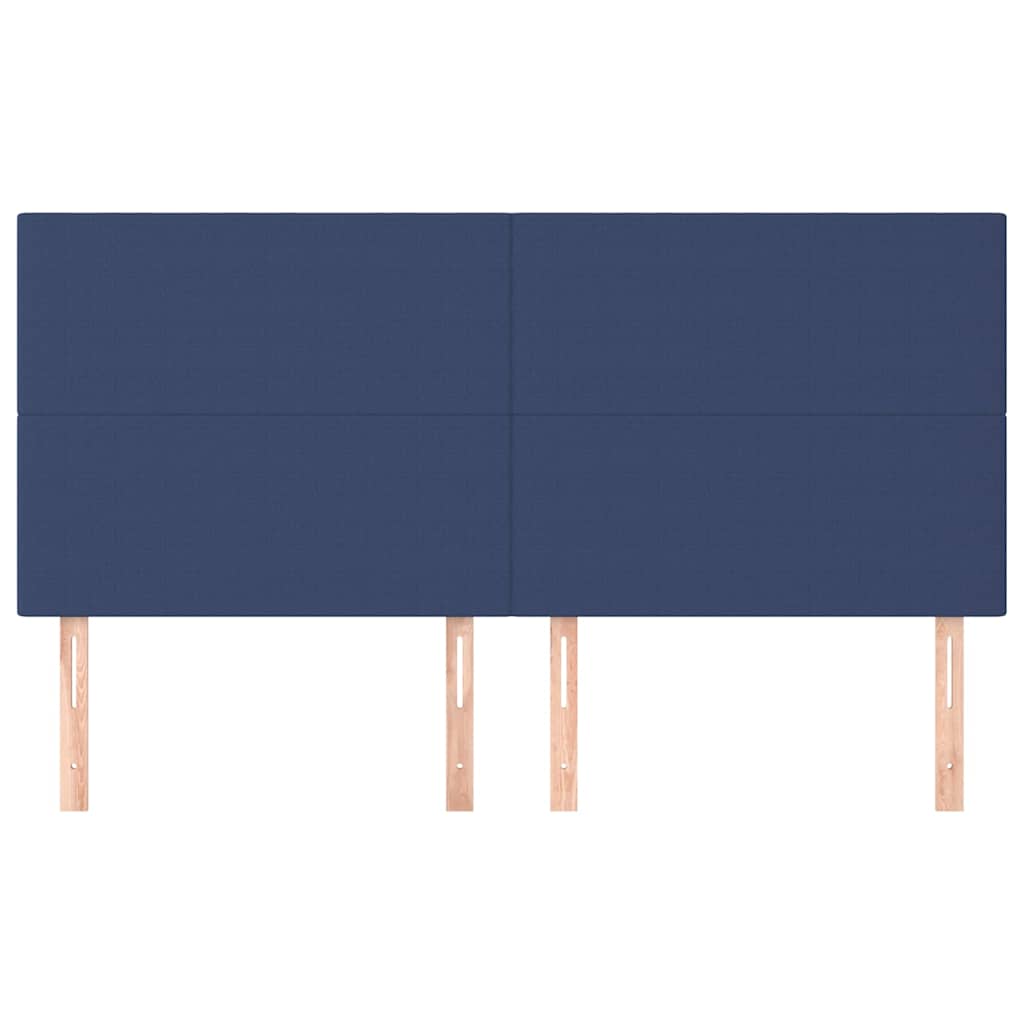 Vidaxl hoofdbord blauw 160x5x118 128 cm stof