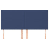 Vidaxl hoofdbord blauw 180x5x118 128 cm stof