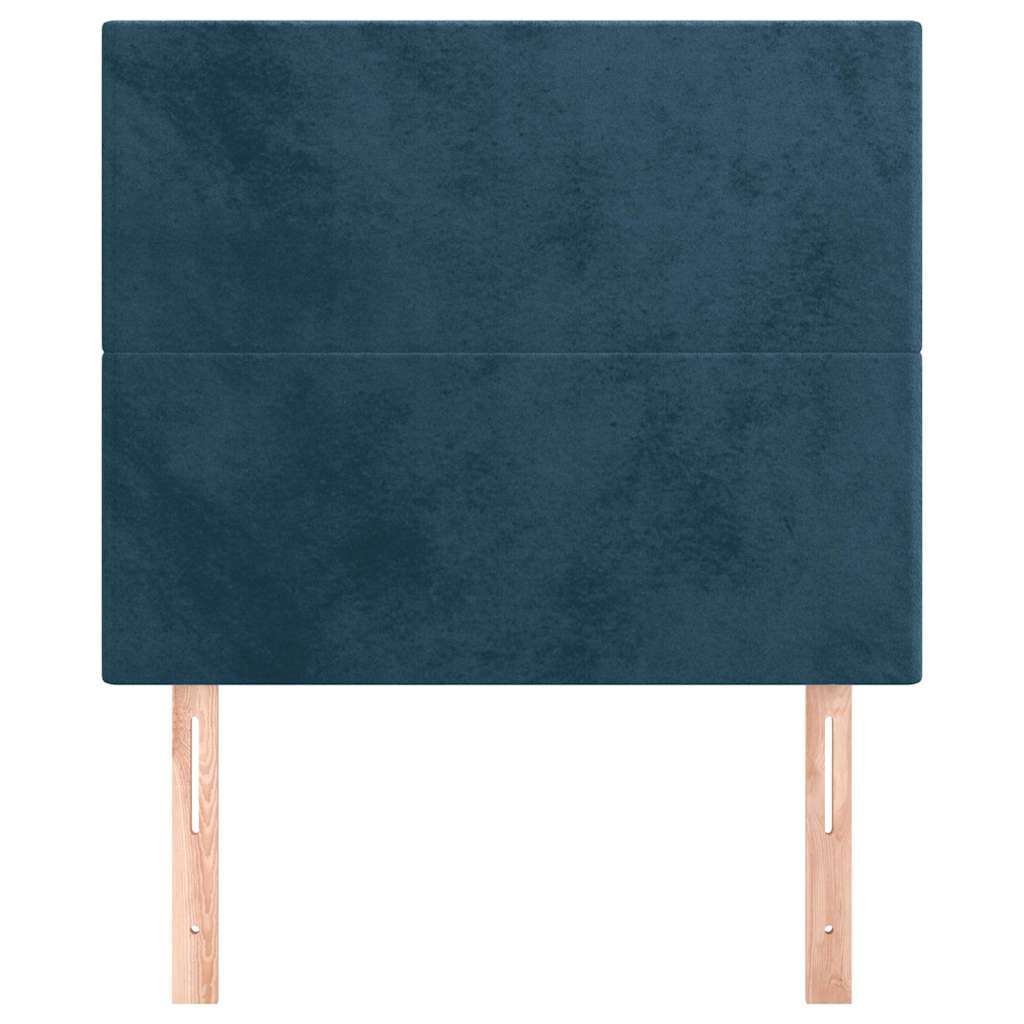 Vidaxl hoofdbord donkerblauw 90x5x118 128 cm fluweel