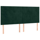 Vidaxl hoofdbord donkergroen 160x5x118 128 cm fluweel