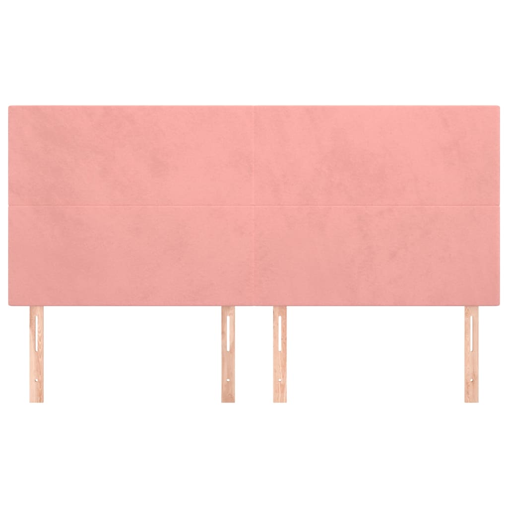 Vidaxl hoofdbord roze 180x5x118 128 cm fluweel