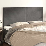 Vidaxl hoofdbord donkergrijs 200x5x118 128 cm fluweel