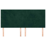 Vidaxl hoofdbord donkergroen 200x5x118 128 cm fluweel
