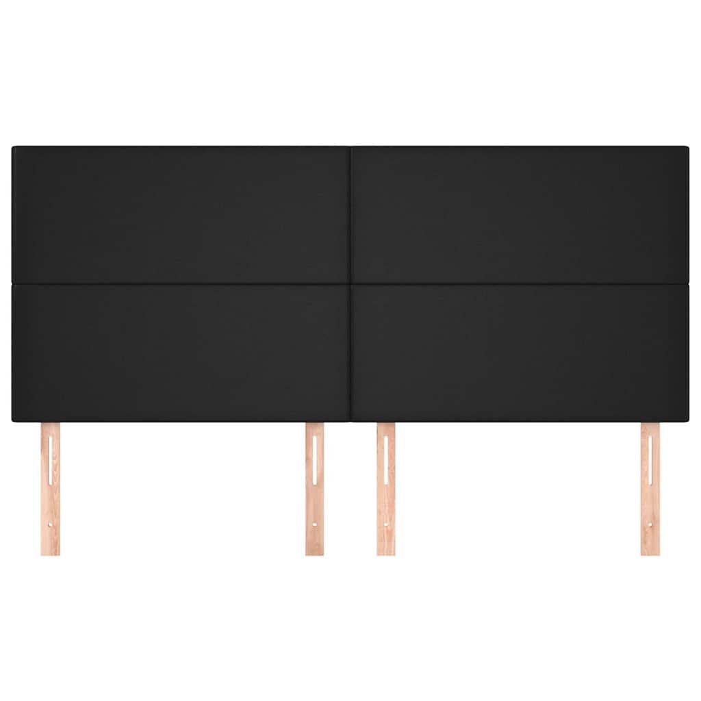 Vidaxl hoofdbord zwart 200x5x118 128 cm kunstleer