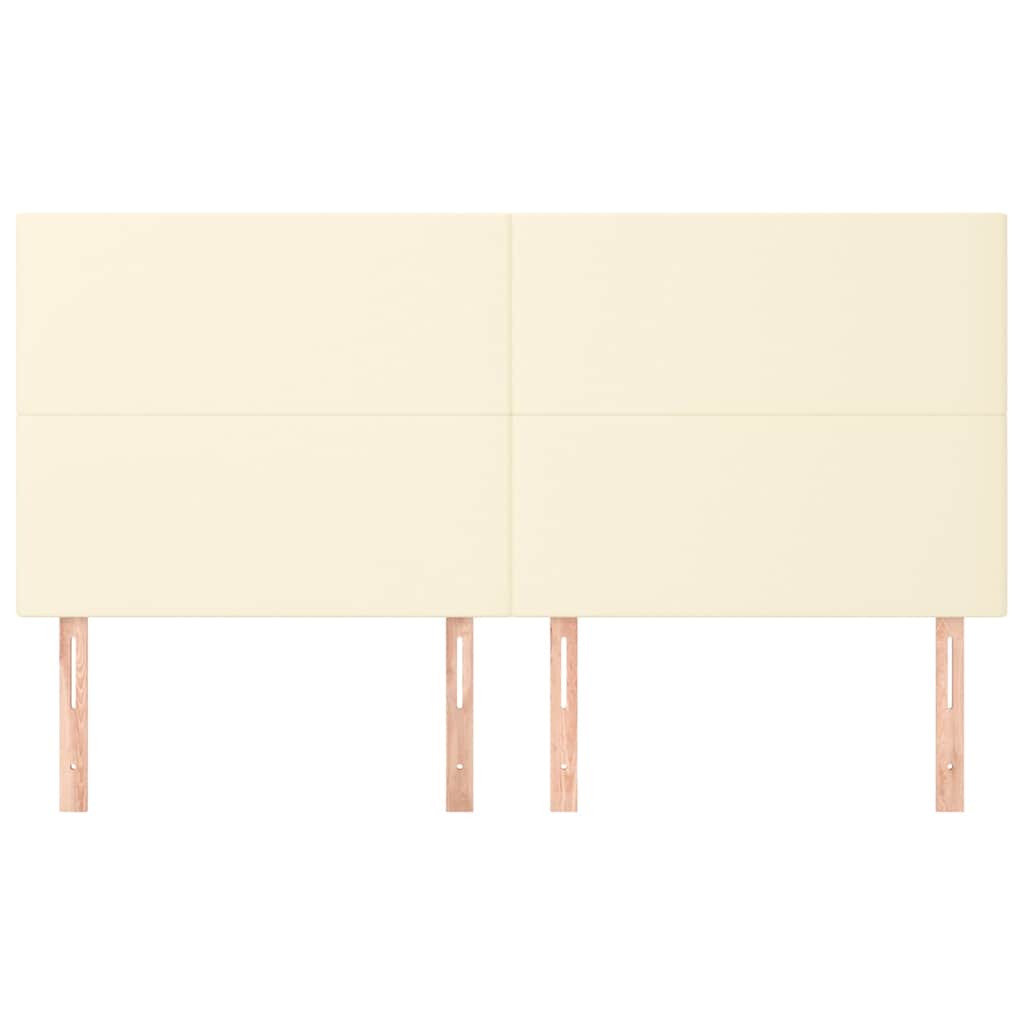Vidaxl hoofdbord crème 200x5x118 128 cm kunstleer