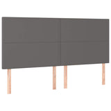 Vidaxl hoofdbord grijs 200x5x118 128 cm kunstleer