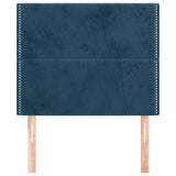 Vidaxl hoofdbord donkerblauw 80x5x118 128 cm fluweel