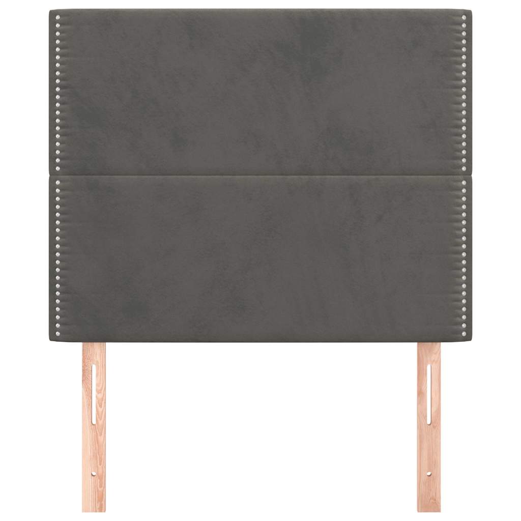 Vidaxl hoofdbord donkergrijs 90x5x118 128 cm fluweel