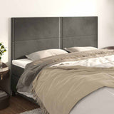 Vidaxl hoofdbord donkergrijs 180x5x118 128 cm fluweel