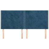 Vidaxl hoofdbord donkerblauw 180x5x118 128 cm fluweel