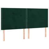 Vidaxl hoofdbord donkergroen 200x5x118 128 cm fluweel