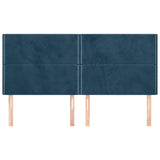 Vidaxl hoofdbord donkerblauw 200x5x118 128 cm fluweel
