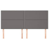 Vidaxl hoofdbord grijs 180x5x118 128 cm kunstleer