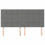 Vidaxl hoofdbord donkergrijs 160x5x118 128 cm stof