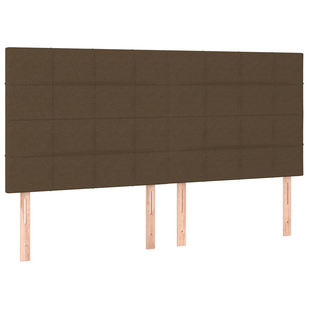 Vidaxl hoofdbord donkerbruin 160x5x118 128 cm stof