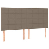 Vidaxl hoofdbord taupe 160x5x118 128 cm stof