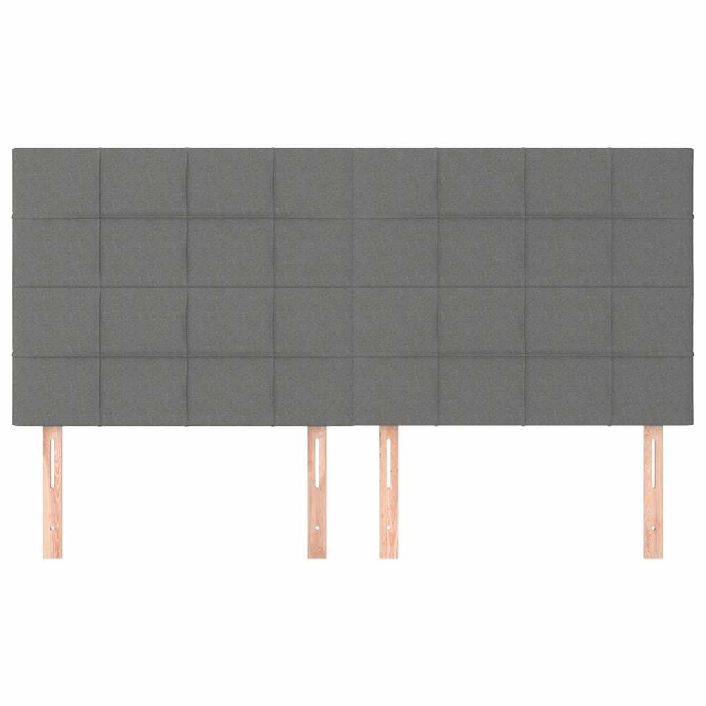 Vidaxl hoofdbord donkergrijs 180x5x118 128 cm stof