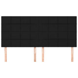 Vidaxl hoofdbord zwart 200x5x118 128 cm stof