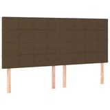 Vidaxl hoofdbord donkerbruin 200x5x118 128 cm stof