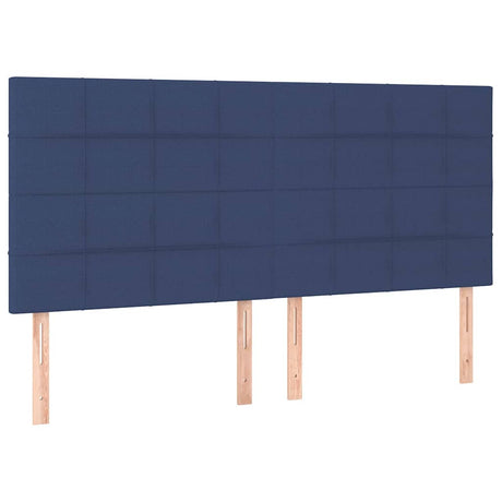 Vidaxl hoofdbord blauw 200x5x118 128 cm stof