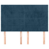 Vidaxl hoofdbord donkerblauw 144x5x118 128 cm fluweel