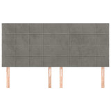 Vidaxl hoofdbord lichtgrijs 160x5x118 128 cm fluweel