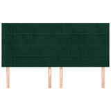 Vidaxl hoofdbord donkergroen 160x5x118 128 cm fluweel