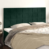 Vidaxl hoofdbord donkergroen 160x5x118 128 cm fluweel