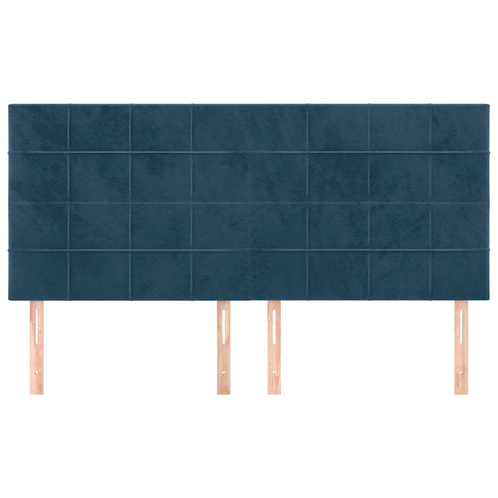 Vidaxl hoofdbord donkerblauw 160x5x118 128 cm fluweel