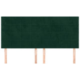 Vidaxl hoofdbord donkergroen 180x5x118 128 cm fluweel