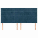 Vidaxl hoofdbord donkerblauw 180x5x118 128 cm fluweel