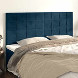 Vidaxl hoofdbord donkerblauw 200x5x118 128 cm fluweel