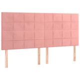 Vidaxl hoofdbord roze 200x5x118 128 cm fluweel