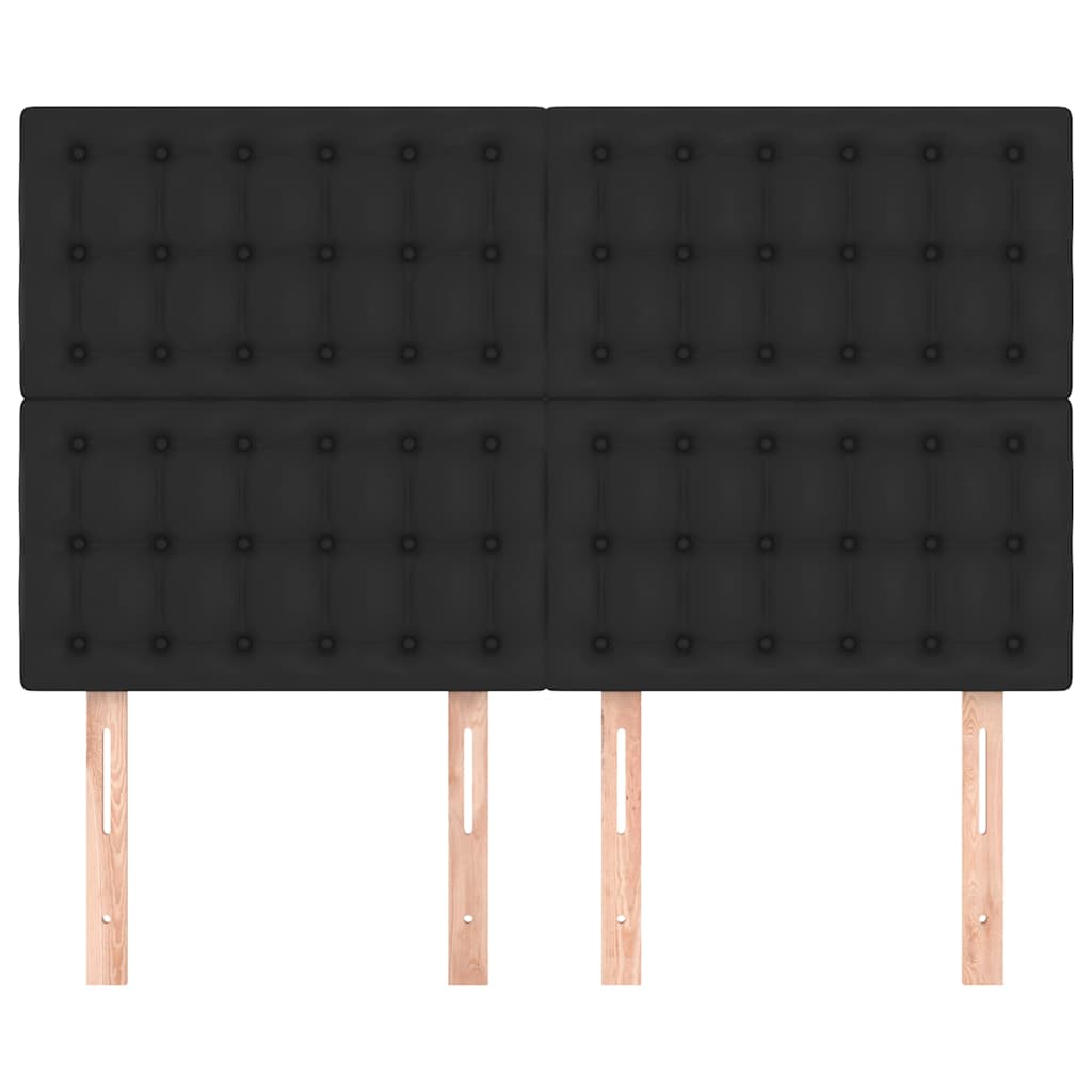 Vidaxl hoofdbord zwart 144x5x118 128 cm kunstleer