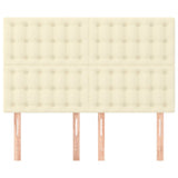 Vidaxl hoofdbord crème 144x5x118 128 cm kunstleer