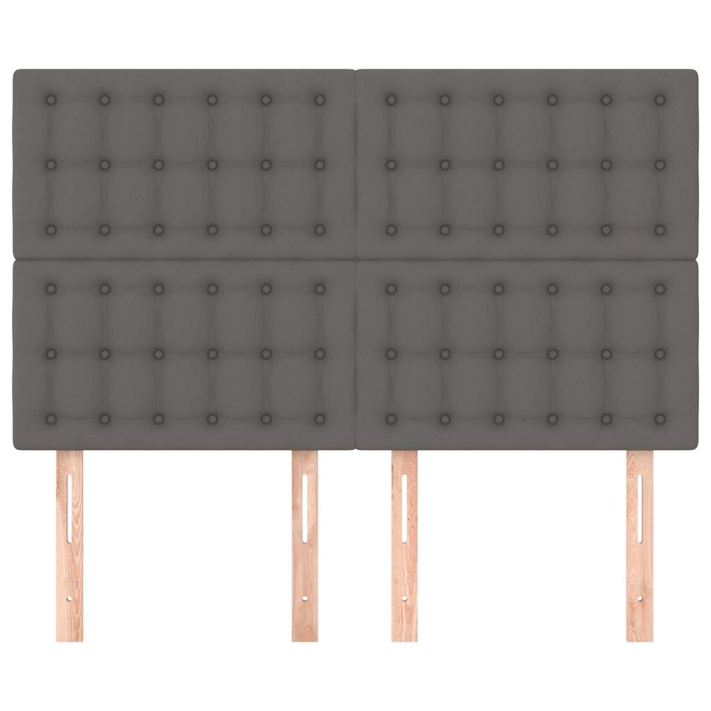 Vidaxl hoofdbord grijs 144x5x118 128 cm kunstleer