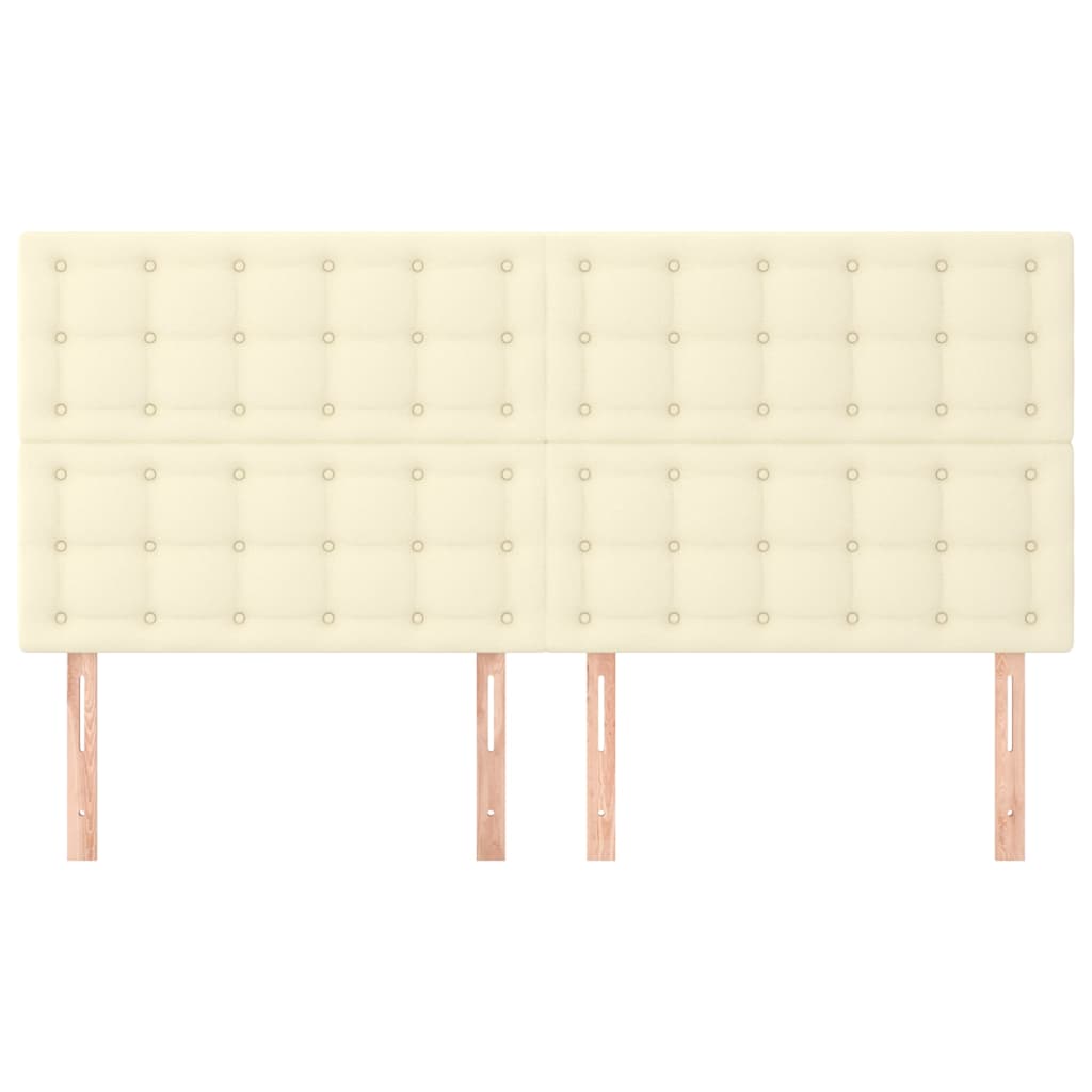 Vidaxl hoofdbord crème 160x5x118 128 cm kunstleer