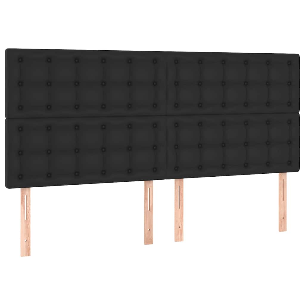 Vidaxl hoofdbord zwart 200x5x118 128 cm kunstleer