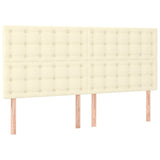 Vidaxl hoofdbord crème 200x5x118 128 cm kunstleer