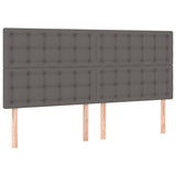 Vidaxl hoofdbord grijs 200x5x118 128 cm kunstleer