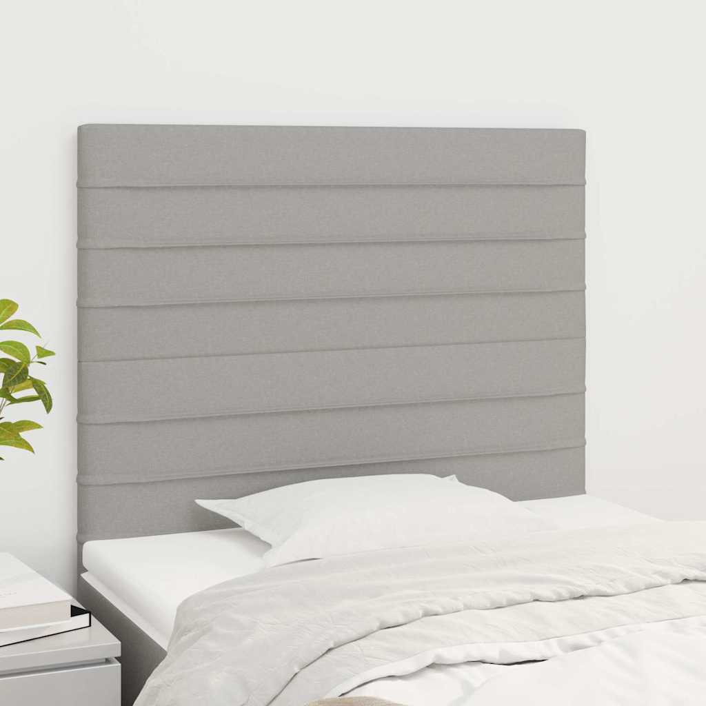 Vidaxl hoofdbord lichtgrijs 90x5x118 128 cm stof