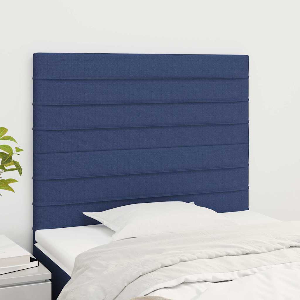 Vidaxl hoofdbord blauw 100x5x118 128 cm stof